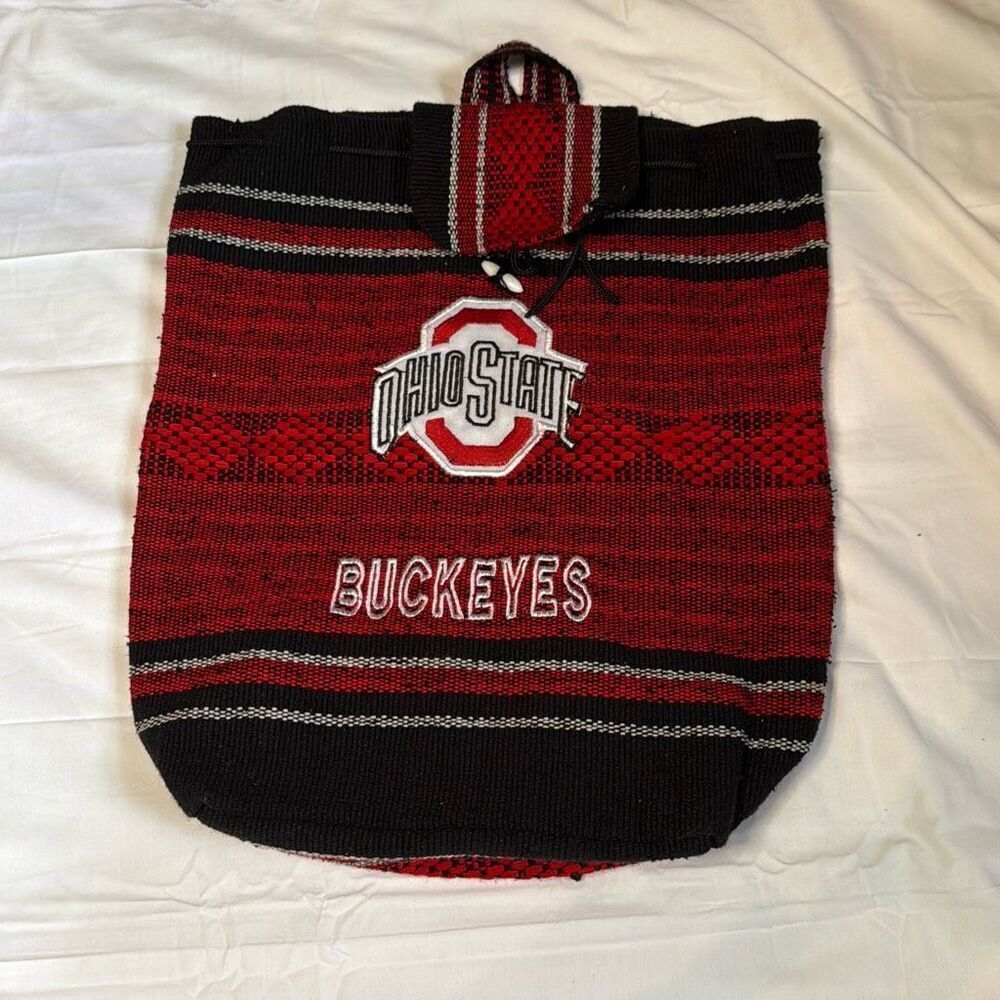 Ohio state Buckeyes backpack rucksack‎ red black cinch sack